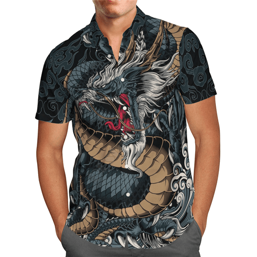 Dragon Shirt - Samurai Dragon Ryujin Hawaiian Shirt