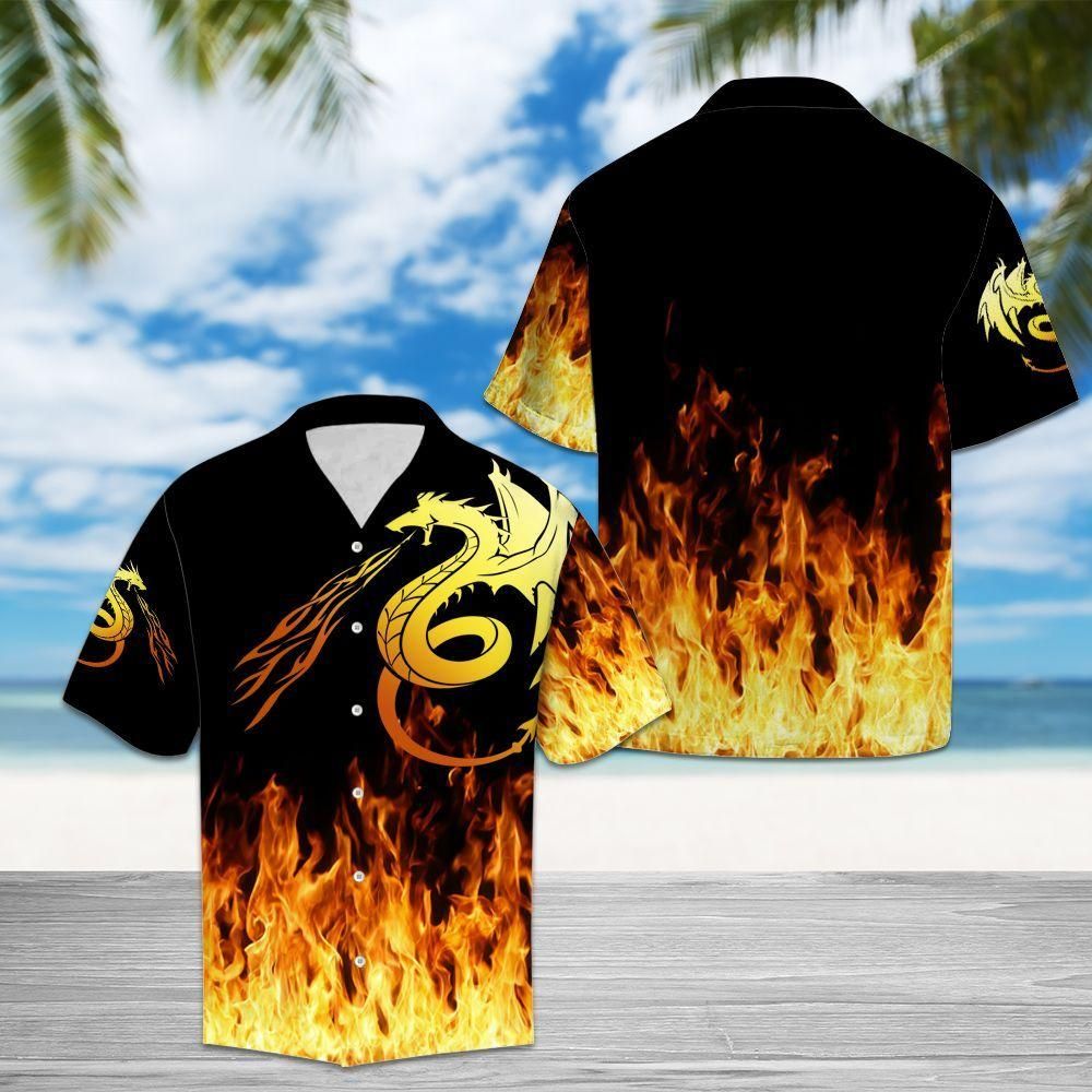 Dragon Shirt - Dragon Orange Amazing Design - Dragon Hawaiian Shirt