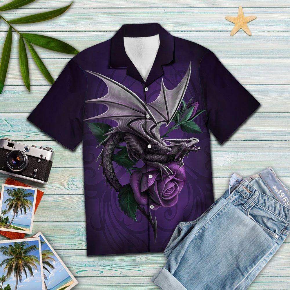 Dragon Shirt - Purple Dragon Purple Best Design - Dragon Hawaiian Shirt