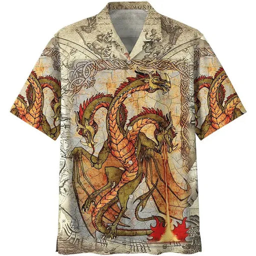 Dragon Shirt - Dragon Mythology Vintage Hawaiian Shirt