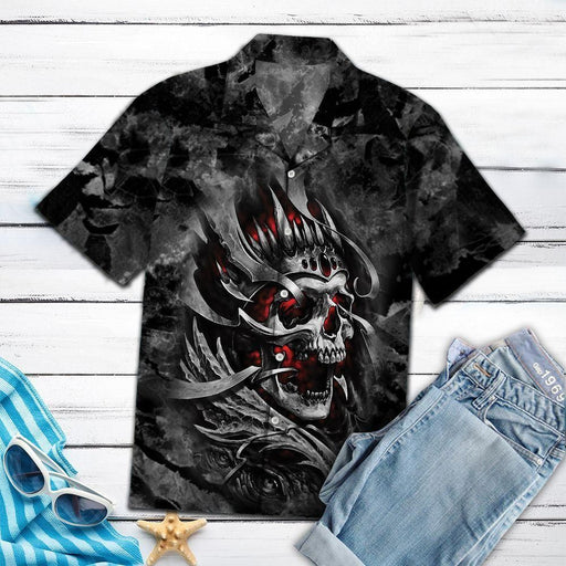 Skull Shirt - Skull King Gray Awesome Design Unisex Hawaiian Shirt