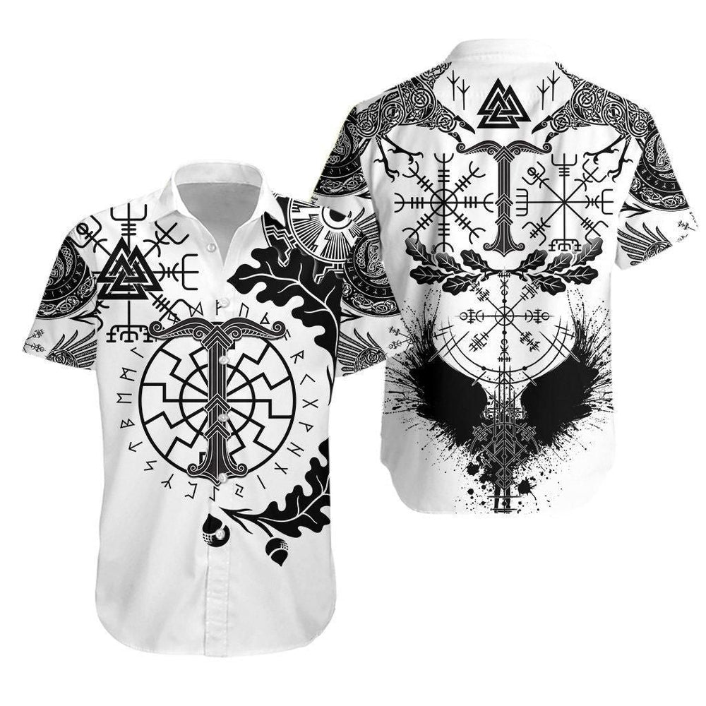Viking Shirts - Nordic Viking Oak Leaf - Viking Hawaiian Shirt