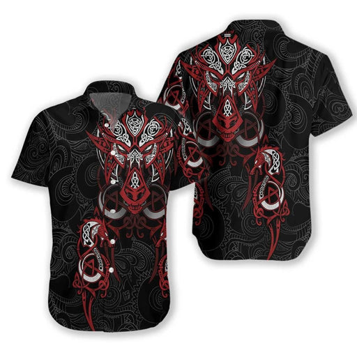Viking Shirts - Nordic Viking Tattoo Dragon - Viking Hawaiian Shirt