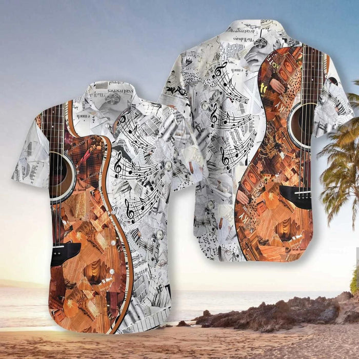 Guitar Shirt - Play With Music Guitar Unisex Hawaiian Shirt