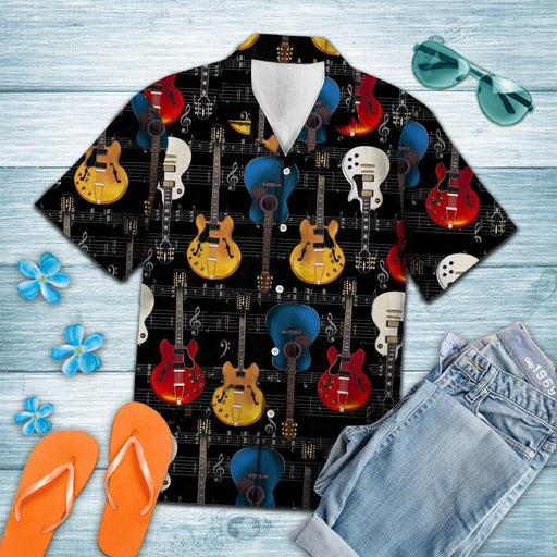 Guitar Shirt - Guitar Music Colorful Nice Design Unisex Hawaiian Shirt