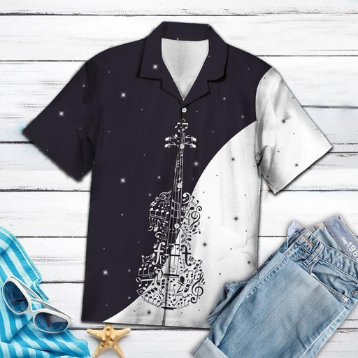 Violin Shirt - Violin Music Black And White Nice Design Hawaiian Shirt
