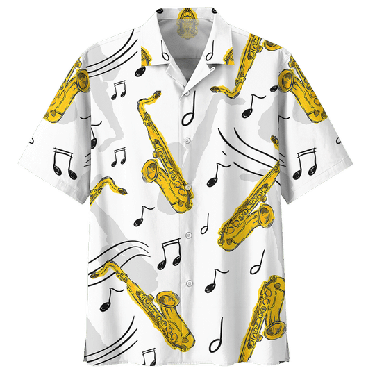 Saxophone Shirt - The Burning Melodies Of Saxophone Music Hawaiian Shirt
