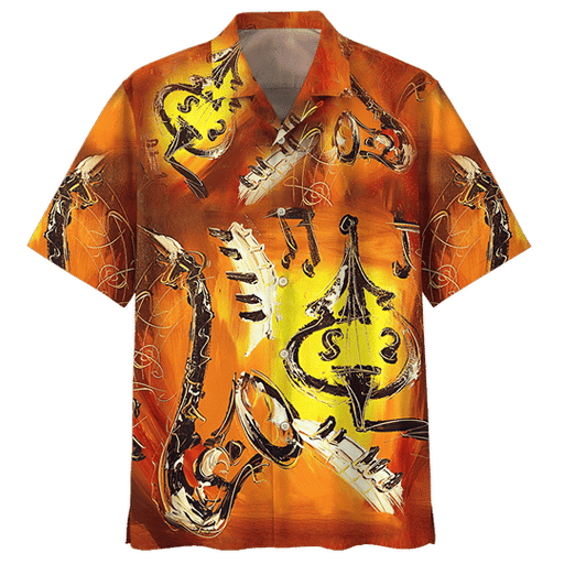 Saxophone Shirt - Love Saxophone Music Hawaiian Shirt