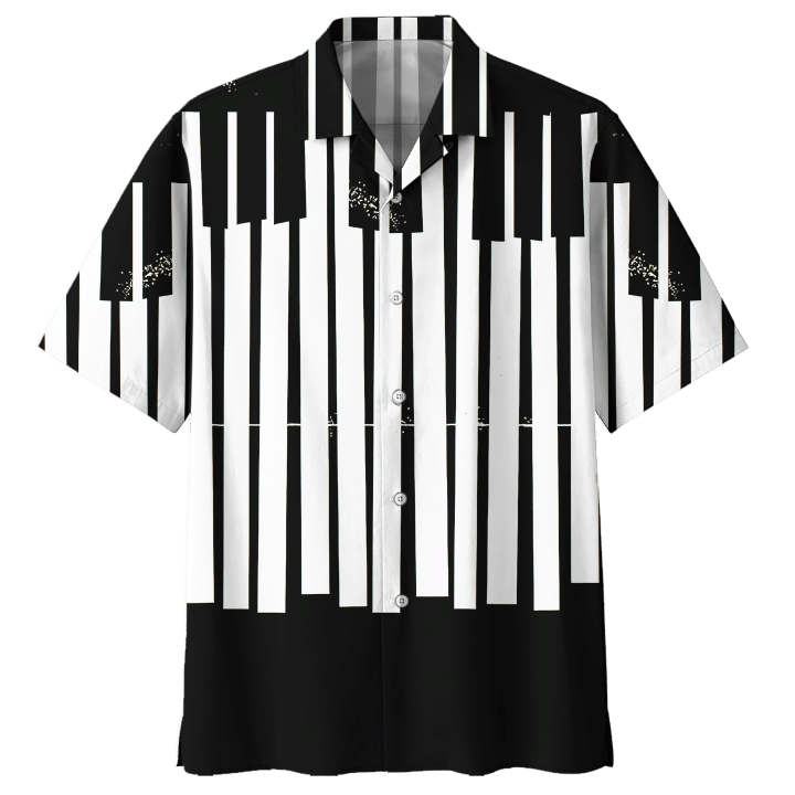 Piano Shirt - Black And White Piano Music Hawaiian Shirt