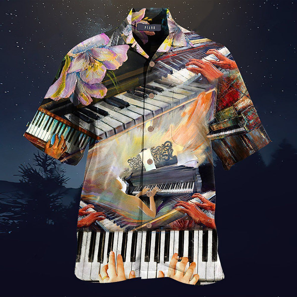Piano Shirt - Piano Art Vintage Music Hawaiian Shirt