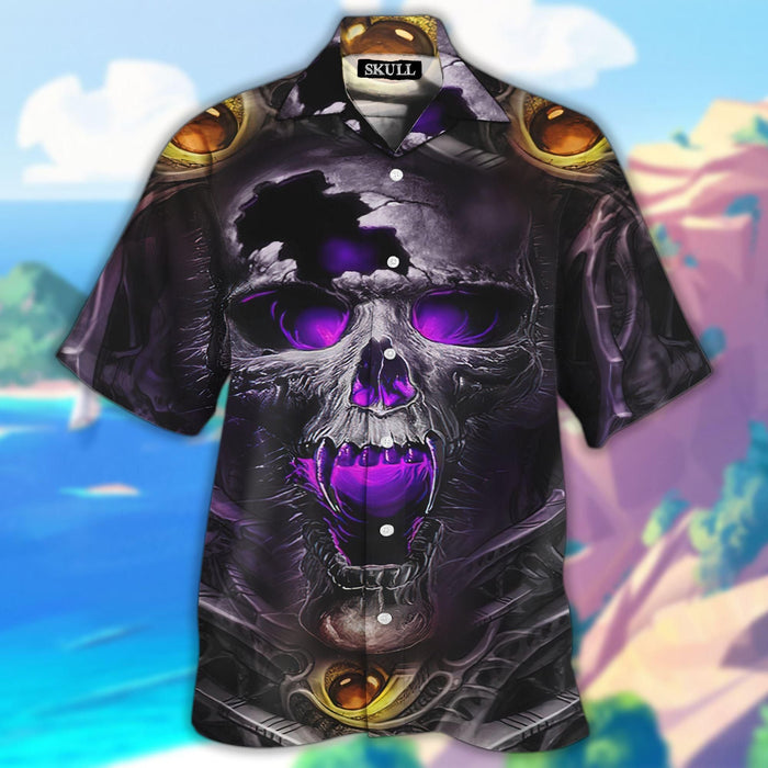 Skull Shirt - Black Horror Skull Awesome Unisex Hawaiian Shirt