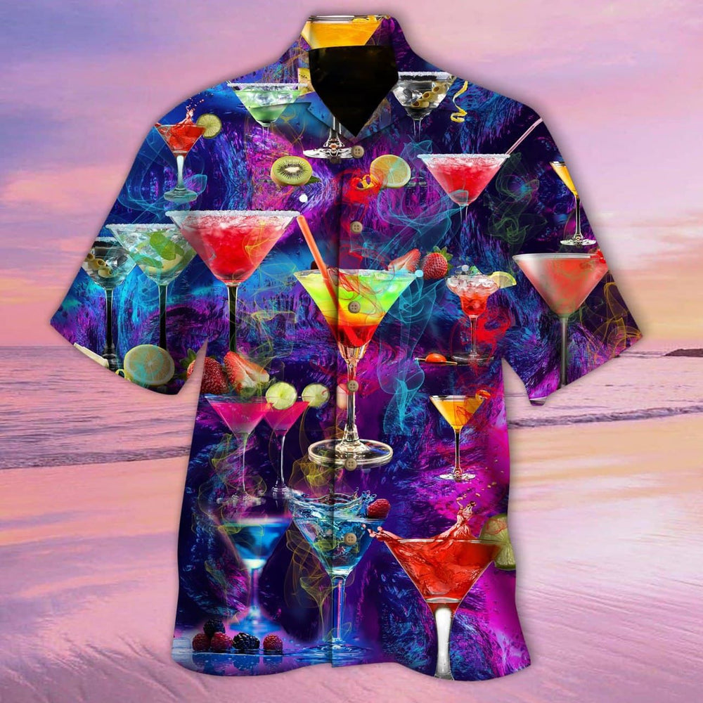 Wine Shirt - Let's Go Wine Tasting On The Couch Hawaiian Shirt
