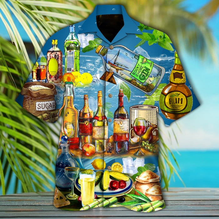 Wine Shirt - Keep Clam And Drink Best Rum Hawaiian Shirt