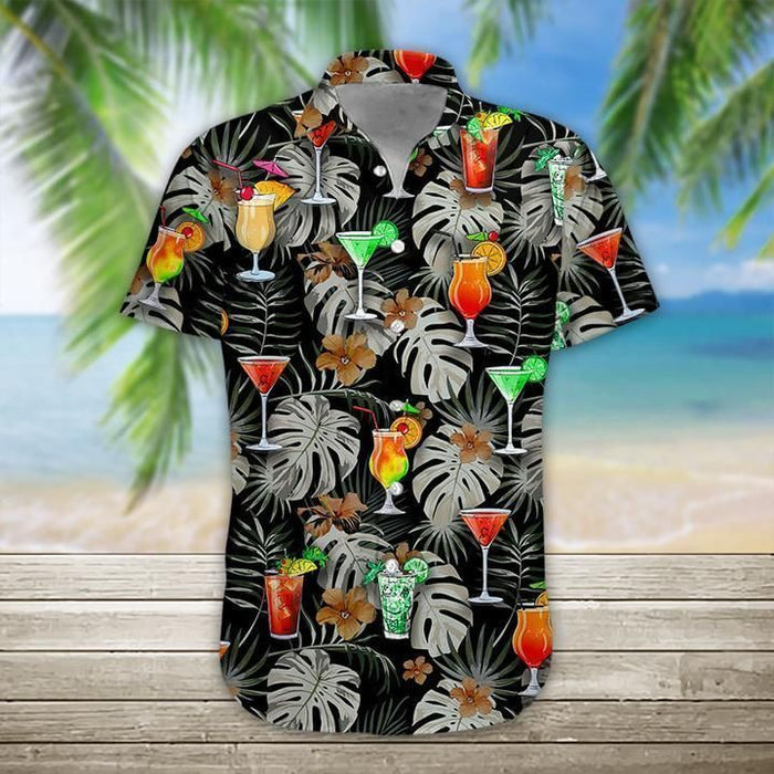 Wine Shirt - Old Fashioned Cocktail Drinks Wine Hawaiian Shirt