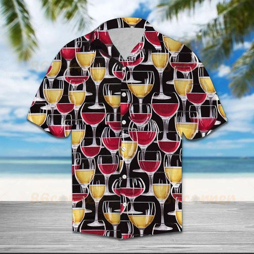 Wine Shirt - Sometimes Wine Is Just Necessary Wine Hawaiian Shirt