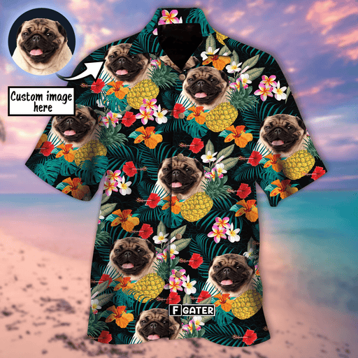 Dog Shirt - Dog And Tropical Pineapple Custom Hawaiian Shirt - RE