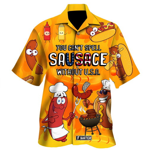 You Can't Spell Sausage Without USA Unisex Hawaiian Shirt
