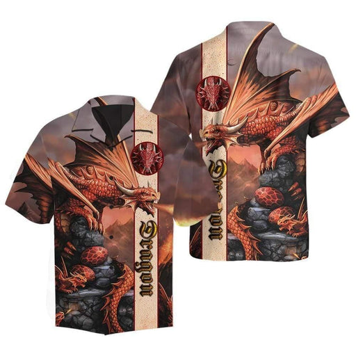 Dragon Shirt - Red Dragon Fire Unisex Hawaiian Shirt