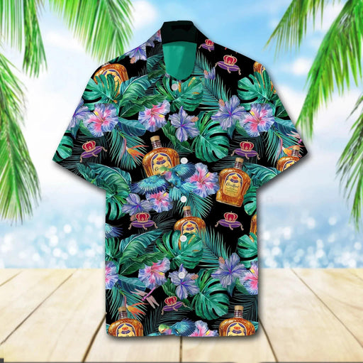 Wine Shirt - Perfect Wine Bottle In Summer Tropical Hawaiian Shirt