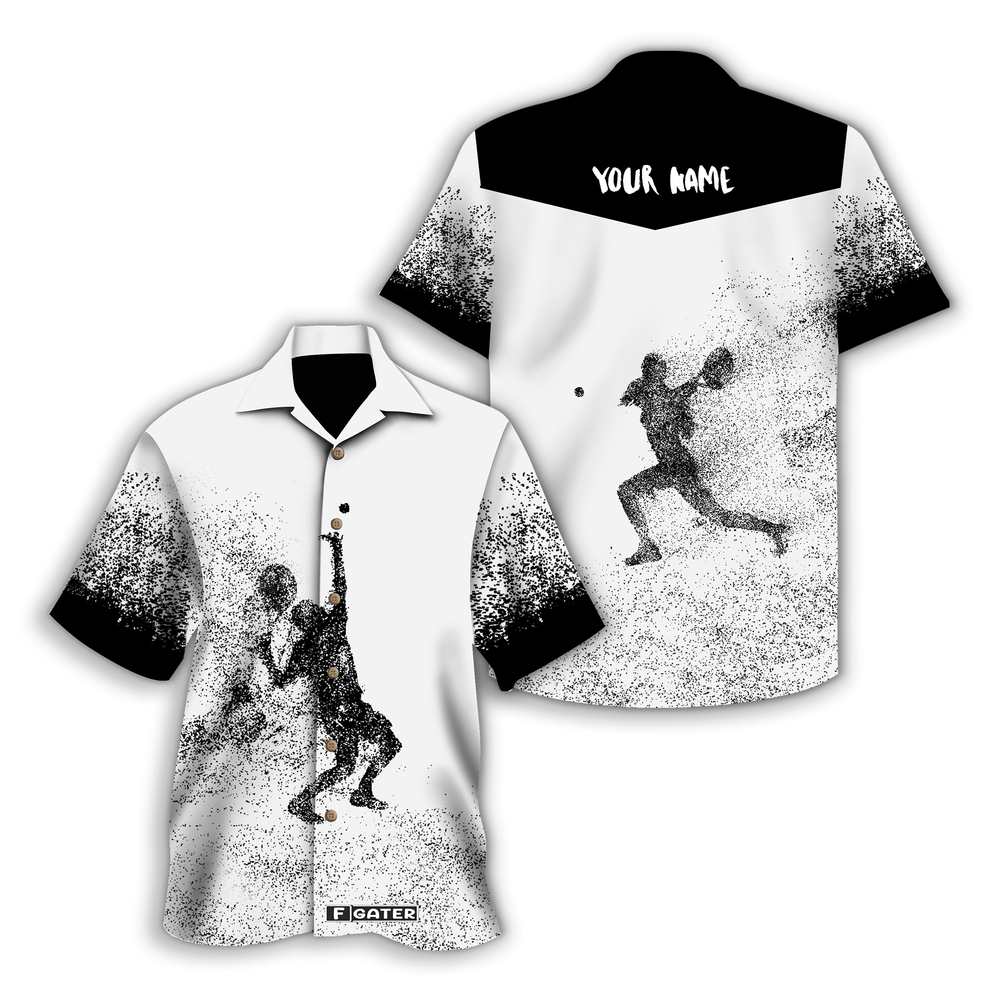 Tennis Shirt - Tennis Black And White Custom Hawaiian Shirt RE