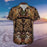 Dragon Shirt - Born To Be Dragon Iron Pattern Brown Unisex Hawaiian Shirt