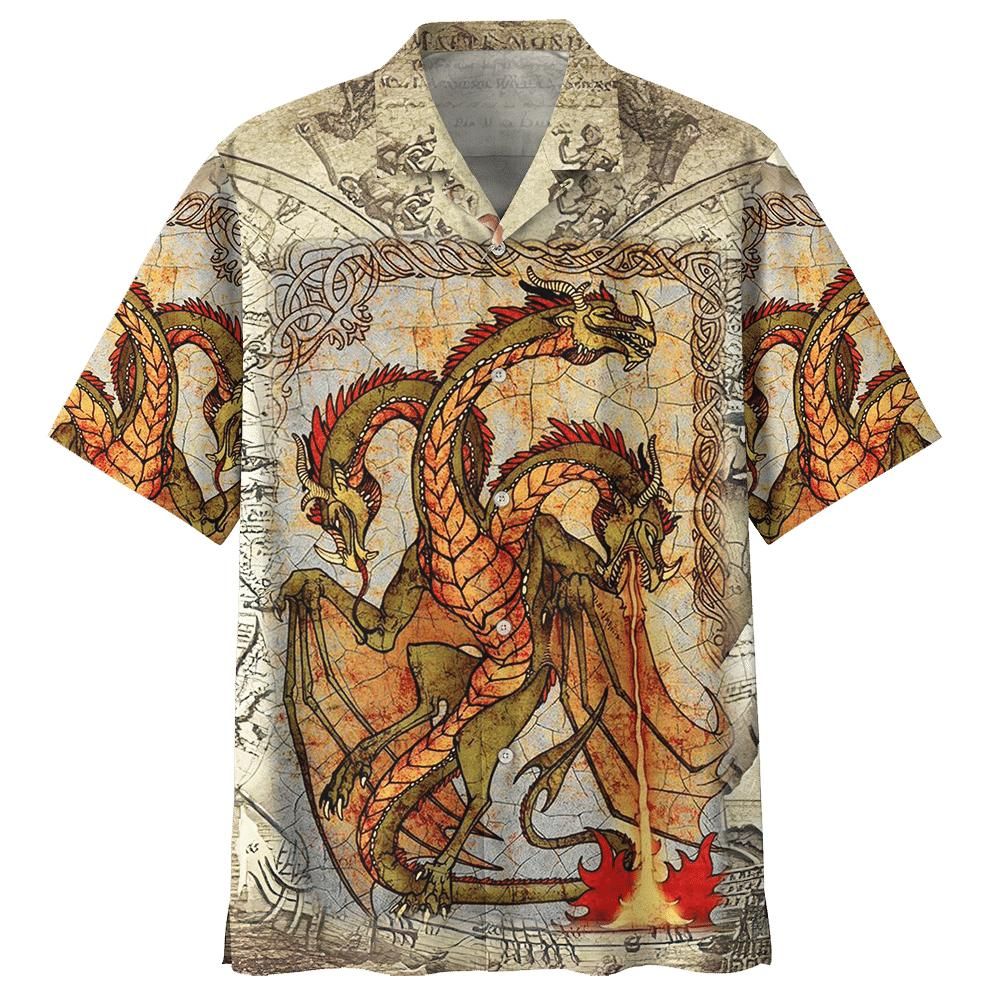 Dragon Shirt - Three Headed Dragon Dragon Unisex Hawaiian Shirt