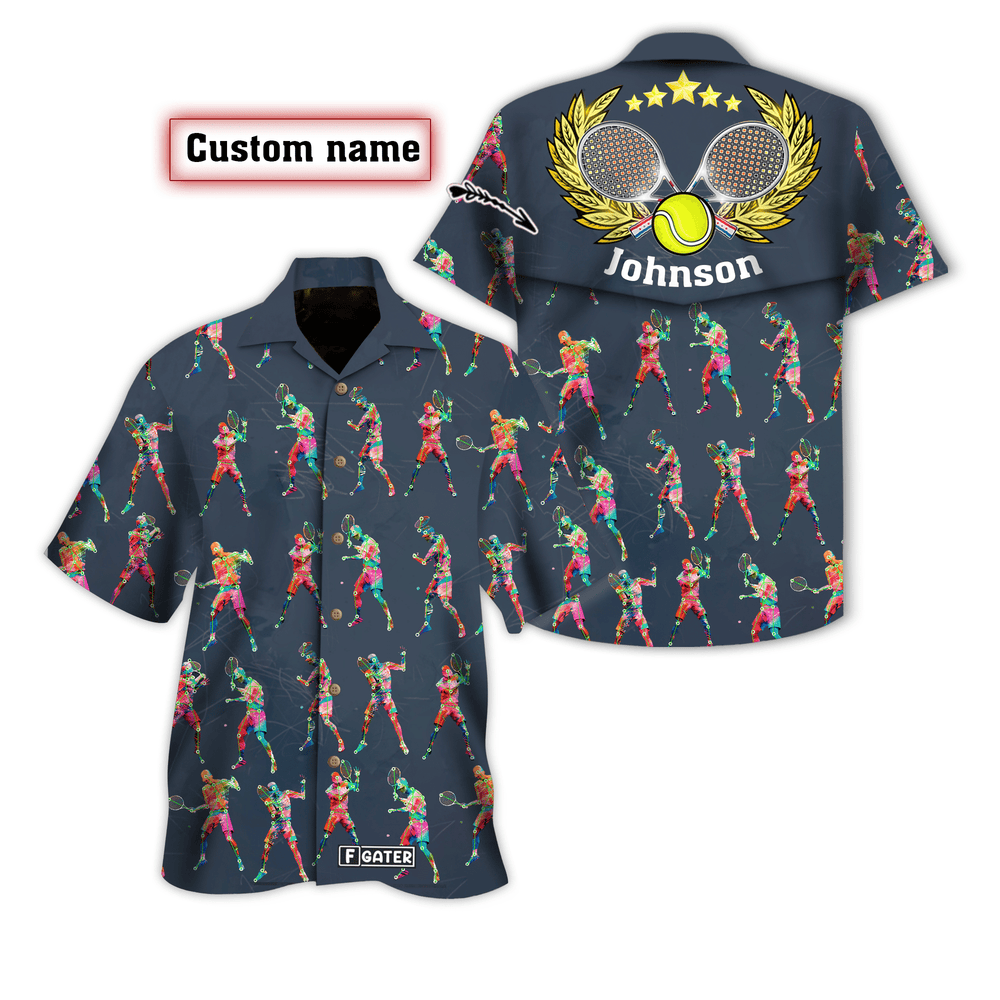 Tennis Shirt - Tennis Color Seamless Pattern With Tennis Ball Custom Hawaiian Shirt RE