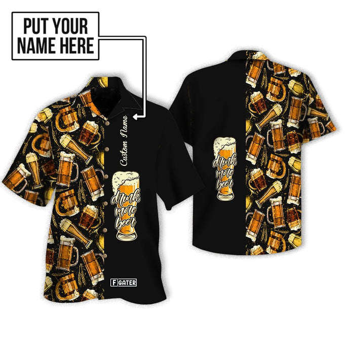 Beer Shirt - Drink More Beer Custom Hawaiian Shirt RE