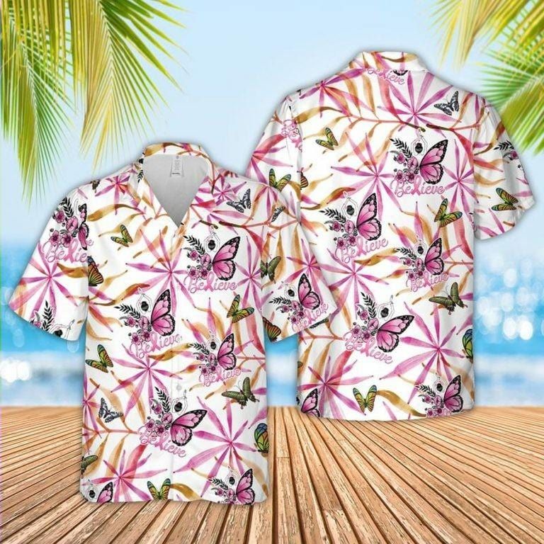 Breast Cancer Awareness Shirts - Breast Cancer Stages Can't Beat Brave Women Unique Hawaiian Shirt