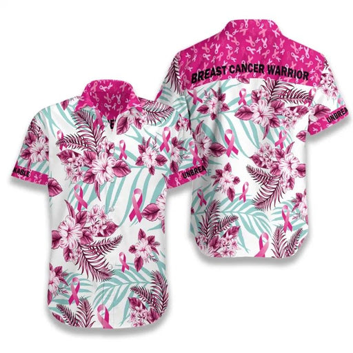 Breast Cancer Awareness Shirts - Breast Cancer Warrior Women Unique Hawaiian Shirt