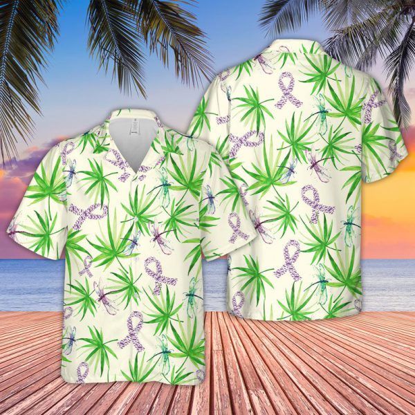 Alzheimer’s Awareness Ribbon Unisex Hawaiian Shirt