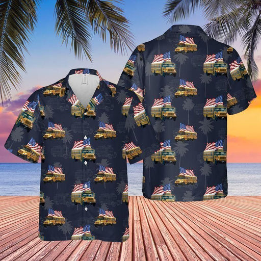Us School Bus Independence Day Colorful Awesome Unisex Hawaiian Shirt