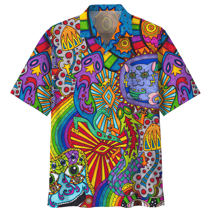 Hippie Shirt - 70s Hippie Fashion Clothes Unique Hawaiian Shirt