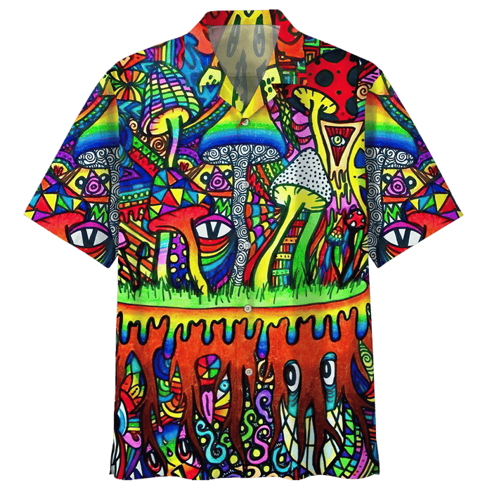 Hippie Shirt - All Good Things Are Wild And Free With Hippie Soul Mushroom Unique Hawaiian Shirt