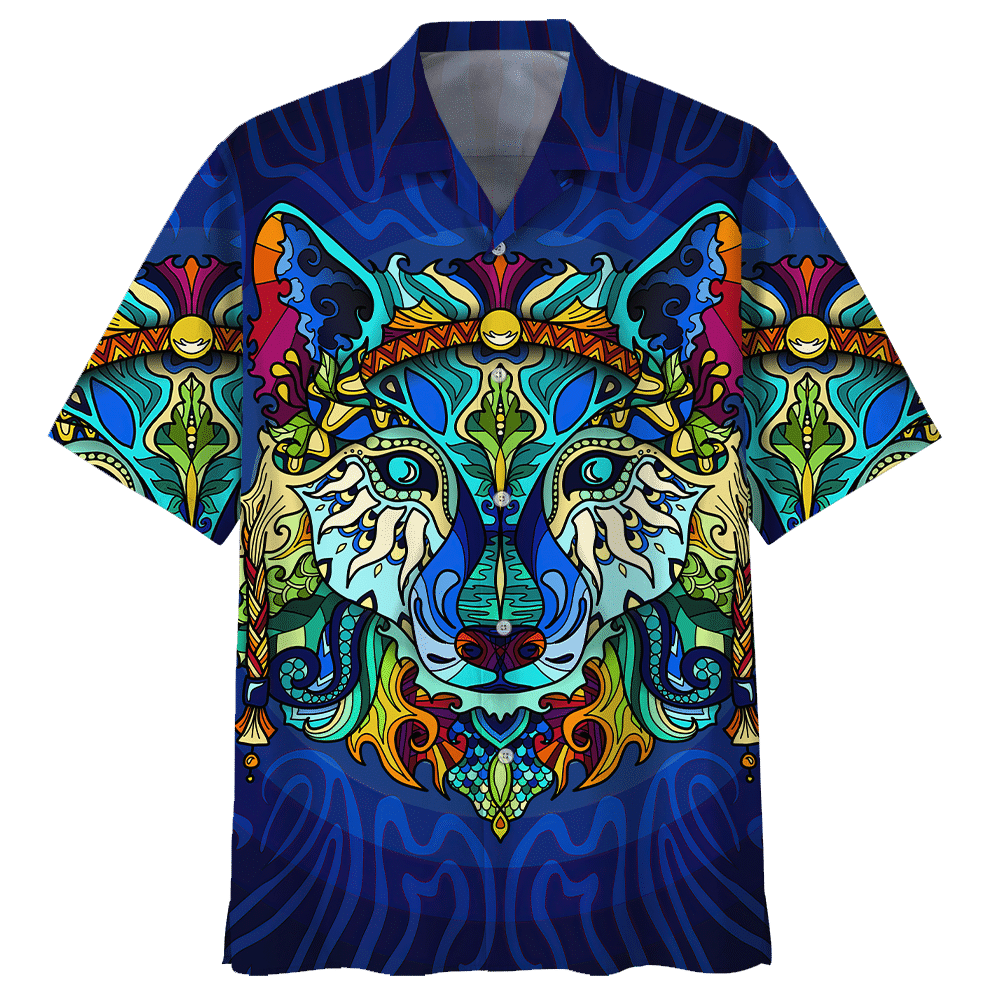 Hippie Shirt - Boho Hippie Clothes Wolf Unique Hawaiian Shirt