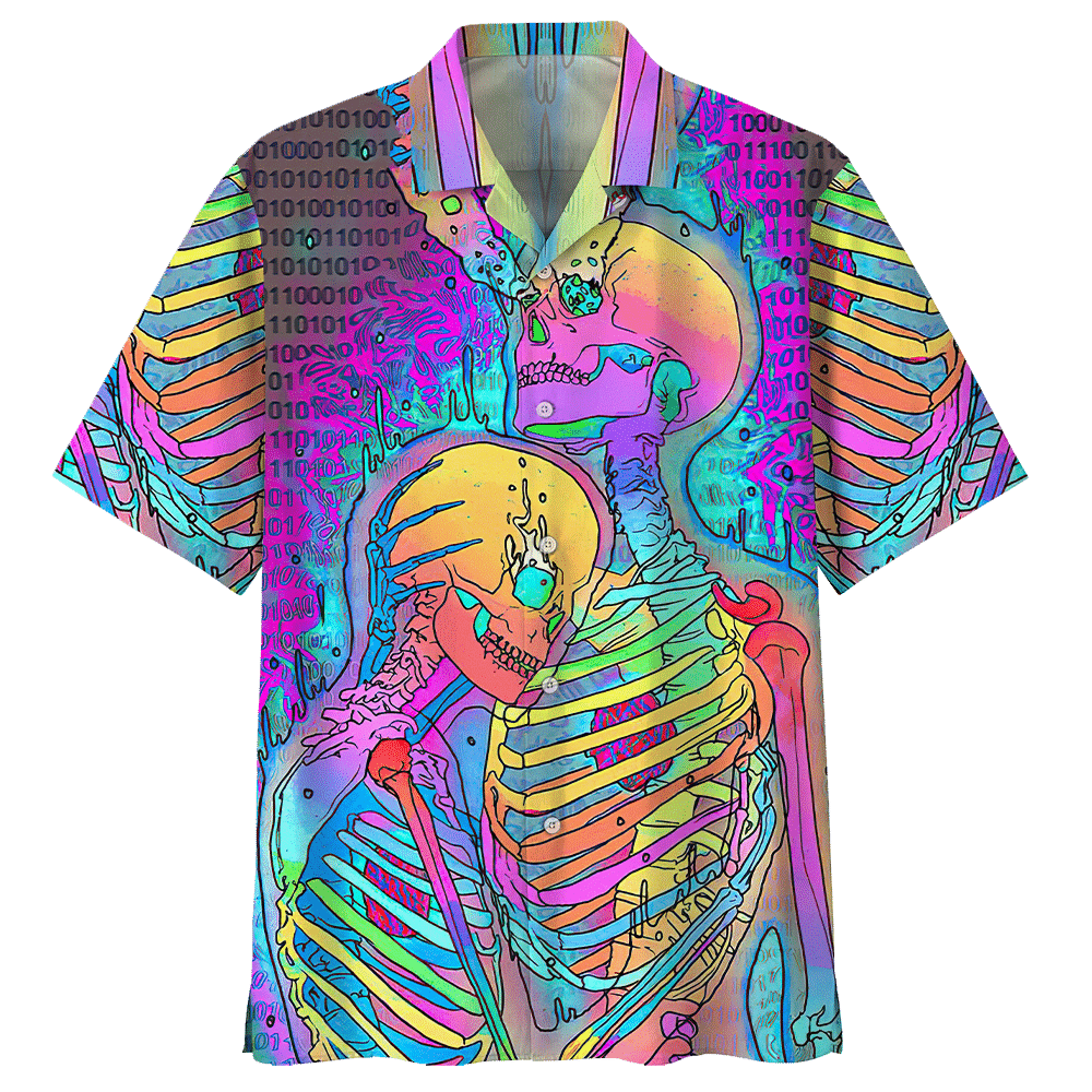 Hippie Shirt - Hippie Style Clothing Stores Couple Human Skull Unique Hawaiian Shirt