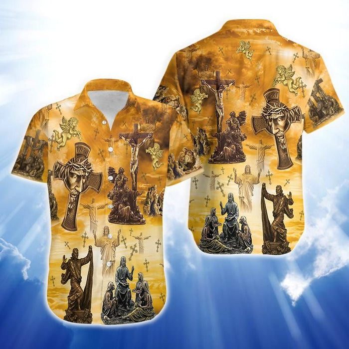Jesus Shirt - Jesus and Lion Prayer For Healing Unique Hawaiian Shirt