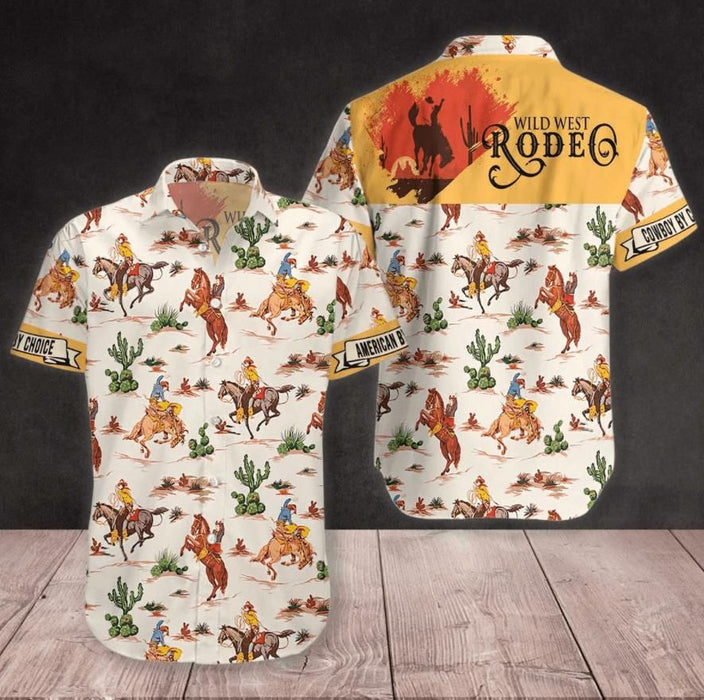 Wild West Rodeo Cowboy Colorful Best Unisex Hawaiian Shirt