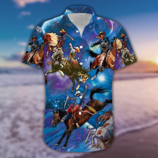 Amazing Cowboy With Strong Horse Colorful Best Unisex Hawaiian Shirt