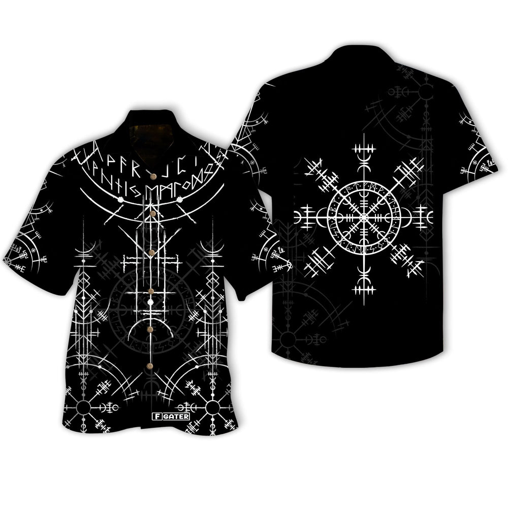Viking Shirts - Viking Home Black & White Pattern Hawaiian Shirt