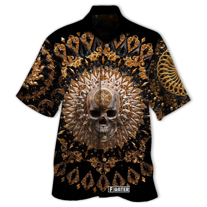 Skull Shirt - Skull Circle Mandala Colorful Best Unisex Hawaiian Shirt