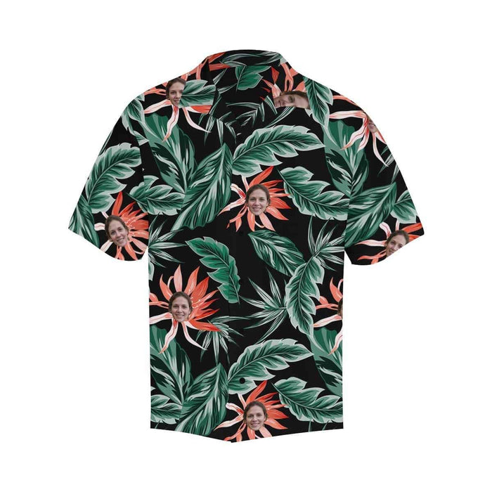 Custom Face Leaves Men's All Over Print Hawaiian Shirt T3