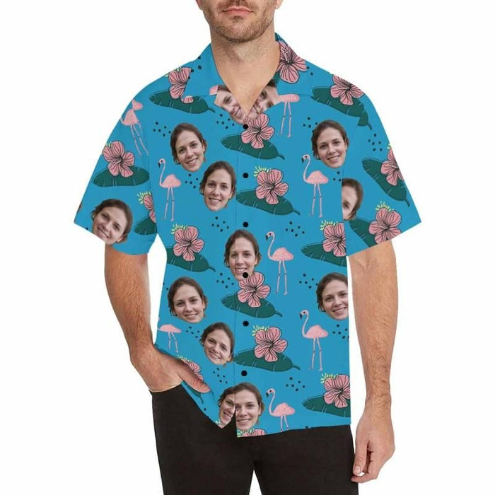 Custom Face Beer Men's All Over Print Hawaiian Shirt