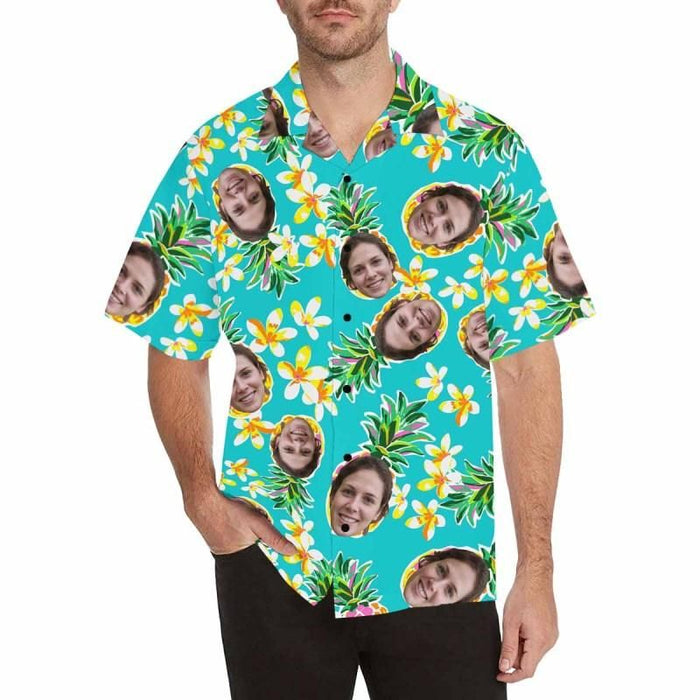 Custom Face Beer Men's All Over Print Hawaiian Shirt
