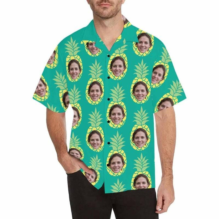 Custom Face Beer Men's All Over Print Hawaiian Shirt