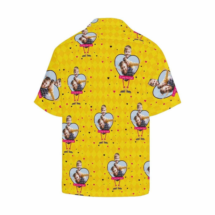 Custom Photo Forever Love Men's All Over Print Hawaiian Shirt