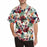 Custom Dog Face Tropical Red Leaves Men's All Over Print Hawaiian Shirt