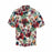 Custom Dog Face Tropical Red Leaves Men's All Over Print Hawaiian Shirt