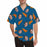 Custom Face Pizza Blue Men's All Over Print Hawaiian Shirt