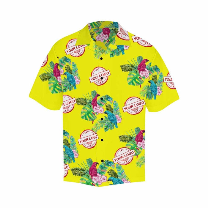 Custom Logo Yellow Sky Men's All Over Print Hawaiian Shirt